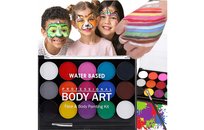 Farby do malowania twarzy zmywalne farbki do ciała zestaw 15 kolorów dzieci