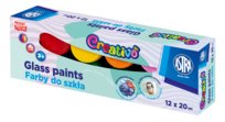 Farby do szkła ASTRA Creativo 12 kol x 20 ml  