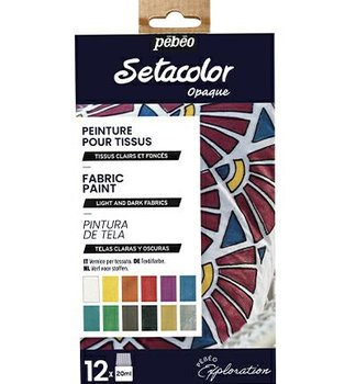 Farby do tkanin Pebeo Setacolor Shimmer 12x20ml - PEBEO