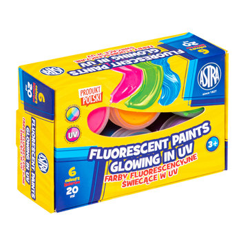 Farby fluorescencyjne Astra 6 kol x  20 ml STANDARD BOX - Astra