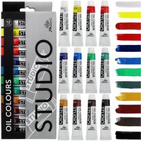 Farby Olejne Phoenix 12x12 ml Zestaw 12 kolorów dla Artystów do Malowania na Płótnie Papierze Drewnie