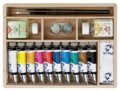 Farby olejne, Van Gogh, Zestaw 10x40ml z akcesoriami w drewnianej kasecie - Talens