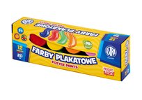 Farby Plakatowe Szkolne Astra 12 Kolorów 20Ml