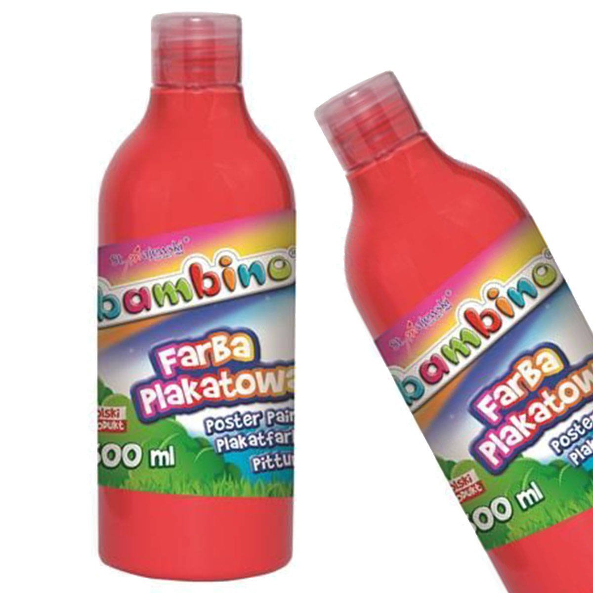 Zdjęcia - Rysowanie Bambino Farby w butelce,  500 ml, czerwona 