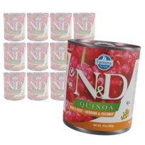 Farmina N&D Dog Quinoa Skin & Coat Herring 12x285g Mokra Karma Dla Psów Z Wrażliwą Skórą I Alergiami Śledź Z Kokosem