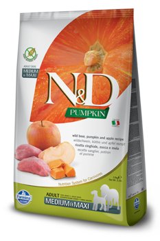 Farmina N&D Pumpkin Grain Free canine BOAR AND APPLE ADULT MEDIUM & MAXI 2,5kg - Farmina