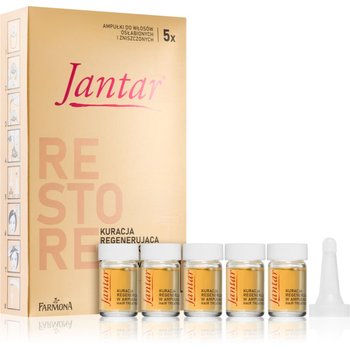 Farmona Jantar Amber Essence, Pielęgnacja regenerująca zniszczone włosy, 5x5 ml - Farmona
