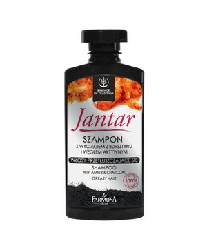 Farmona, Jantar, szampon do włosów przetłuszczających się z aktywnym węglem, 330 ml - Farmona