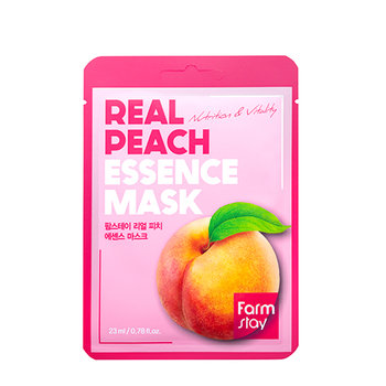 Farmstay Real Peach Essence Mask Odżywcza maseczka w płachcie z ekstraktem brzoskwini 23ml - Farmstay