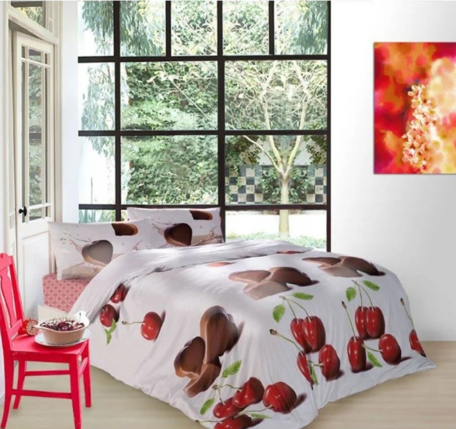 Faro Komplet pościeli Valentini Limited Chocolate satyna bawełna 220x200 cm 3 elementowy