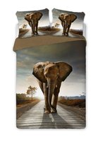 Faro Pościel 160x200+2x70x80 perkal ekskluzywna bawełna słoń 3 elementy
