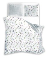 FARO Pościel 220x200+2x70x80 cm Cottage Home bawełna Polne Kwiatki Koniczyna