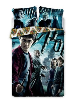 FARO, Pościel bawełniana, 140x200+70x90, Harry Potter, Dumbledore, Hermiona, Ron 001 - Faro