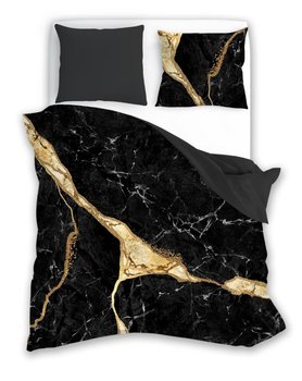 Faro Pościel satyna bawełniana Minerals 160x200+2x70x80 cm marmur i złoto - Faro