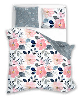 Faro Pościel satyna bawełniana premium 160x200+2x70x80 Milagro Verde 011 Romantyczna lekkość