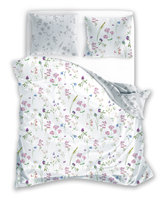 Faro Pościel satyna bawełniana premium 160x200+2x70x80 Milagro Verde 013 Polna łąka