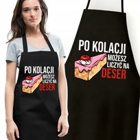FARTUCH KUCHENNY Z NADRUKIEM PREZENT NA WALENTYNKI DLA PAR WYSOKA JAKOŚĆ WZ