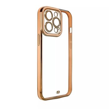 Fashion Case etui do iPhone 12 Pro żelowy pokrowiec ze złotą ramką złoty - 4kom