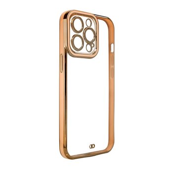 Fashion Case Etui Do Xiaomi Redmi Note 11 Pro Żelowy Pokrowiec Ze Złotą Ramką Złoty - Hurtel