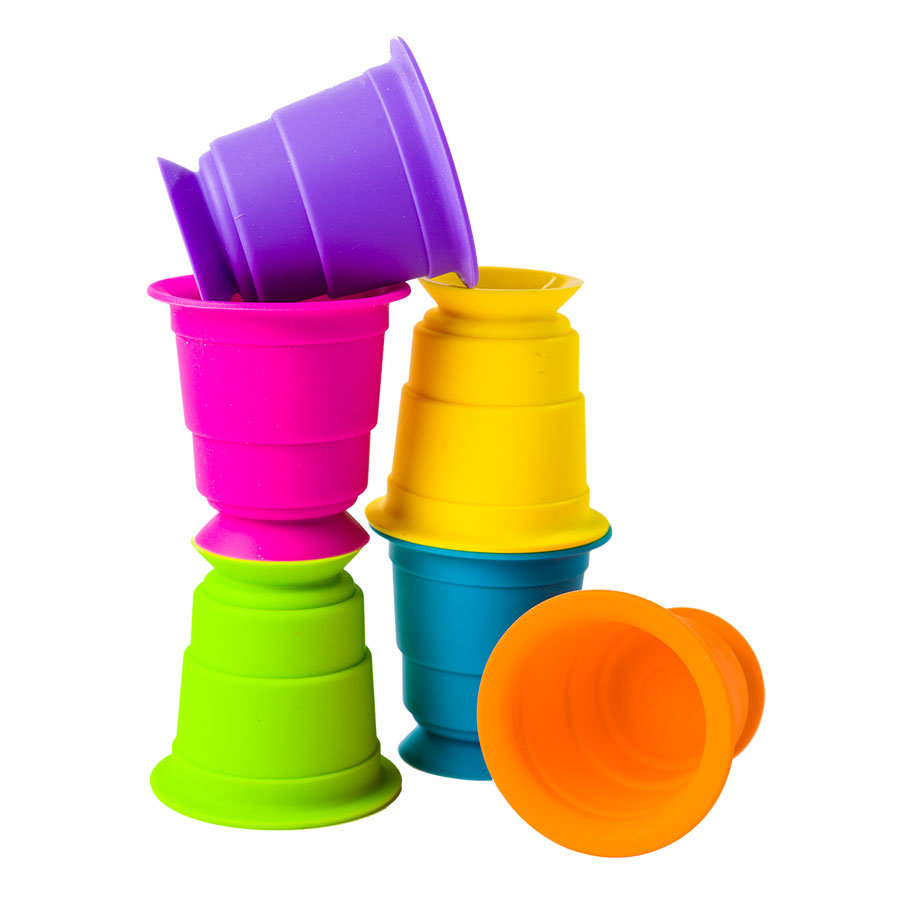 Fat Brain Toy, kubki przyssawki Suction Kupz