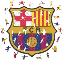 FC Barcelona Drewniane Puzzle A3 L Duże 250el Messi Lewandowski Barca