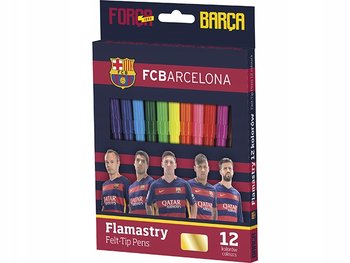 FC Barcelona flamastry kolorowe szkolne 12k - Astra