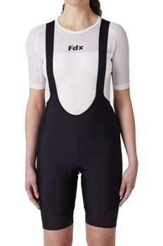 FDX, Damskie spodenki rowerowe, Duo Women's Padded Summer Cycling Cargo Bib Shorts, czarne, rozmiar S - FDX