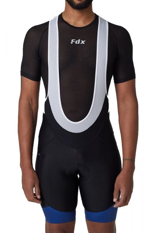 FDX, Męskie spodenki rowerowe, Plain Bib Shorts, niebieskie, rozmiar XL