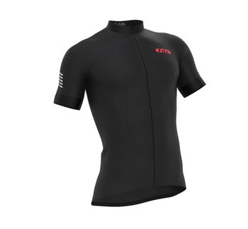 FDX Plain Sleeve Cycling Jersey | CZARNA	koszulka rowerowa - FDX