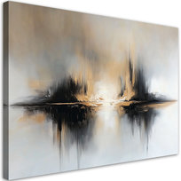 Feeby Obraz na płótnie, FEEBY Abstrakcja Beżowo Szara 90x60