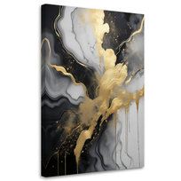 Feeby Obraz na płótnie, FEEBY Abstrakcja Marmur Glamour Złoty 80x120