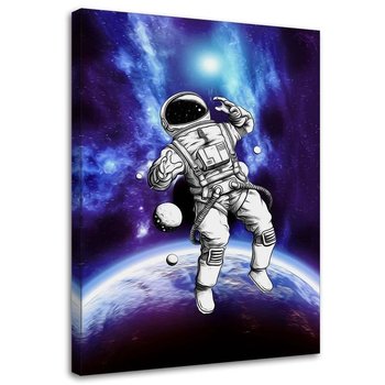 Feeby Obraz na płótnie, FEEBY Astronauta w fioletowym kosmosie - Pau Fernandez 80x120 - Feeby