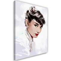 Feeby Obraz na płótnie, FEEBY Audrey Hepburn w bieli - Dmitry Belov 60x90
