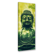 Feeby Obraz na płótnie, FEEBY Budda i bambusy zen 30x90