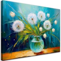 Feeby Obraz na płótnie, FEEBY Dmuchawce w Wazonie 120x80