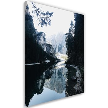 Feeby Obraz na płótnie, FEEBY Góry odbite w tafli jeziora - Dmitry Belov 80x120 - Feeby