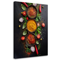 Feeby Obraz na płótnie, FEEBY Jedzenie Przyprawy Kuchnia 60x90