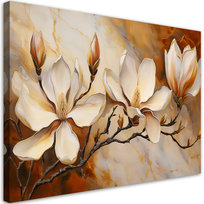 Feeby Obraz na płótnie, FEEBY Magnolie Glamour Gałązka Marmur 90x60