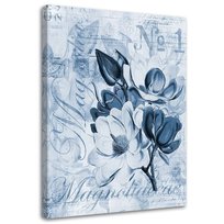 Feeby Obraz na płótnie, FEEBY Magnolie na niebieskim pergaminie - Andrea Haase 40x60