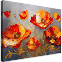 Feeby Obraz na płótnie, FEEBY Malowane Maki Abstrakcja 100x70