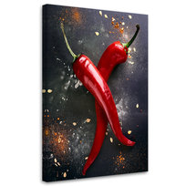 Feeby Obraz na płótnie, FEEBY Papryczki Jedzenie Kuchnia 40x60