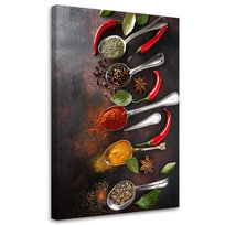 Feeby Obraz na płótnie, FEEBY Przyprawy Kuchnia Jedzenie 80x120