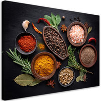 Feeby Obraz na płótnie, FEEBY Przyprawy Zioła do Kuchni 120x80