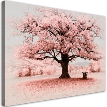 Feeby Obraz na płótnie, FEEBY Różowe drzewo abstrakcja natura 60x40 - Feeby