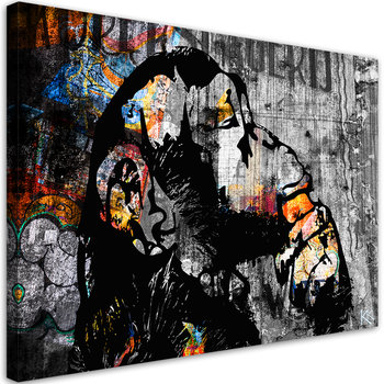Feeby Obraz na płótnie, FEEBY Street art banksy małpa abstrakcja 100x70 - Feeby