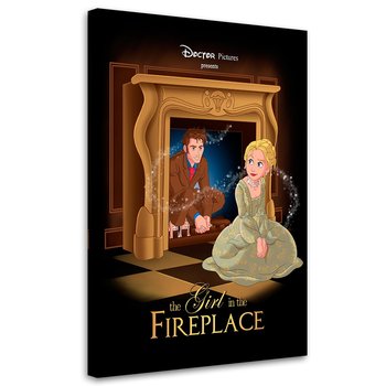 Feeby Obraz na płótnie, FEEBY The Girl in The Fireplace - Saqman 40x60 - Feeby