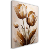 Feeby Obraz na płótnie, FEEBY Tulipany, Bukiet, Kwiaty w sepii 60x90