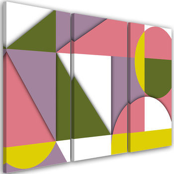 Feeby Obraz trzyczęściowy na płótnie, FEEBY Geometryczne kształty abstrakcja 120x80 - Feeby
