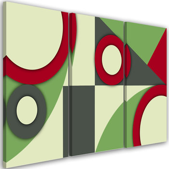 Feeby Obraz trzyczęściowy na płótnie, FEEBY Geometryczne kształty abstrakcja 90x60 - Feeby