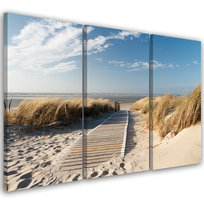 Feeby Obraz trzyczęściowy na płótnie, FEEBY Morze Plaża Natura 150x100